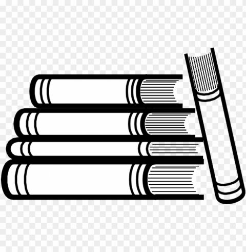 free stack of books - book stack black and white PNG clipart with transparency