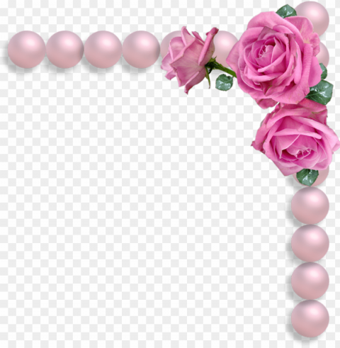 free string of pearls - roses and pearls clipart Clean Background Isolated PNG Design