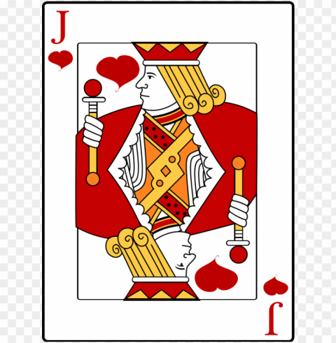 free to use public domain playing cards clip art - jack of heart card PNG Isolated Subject on Transparent Background
