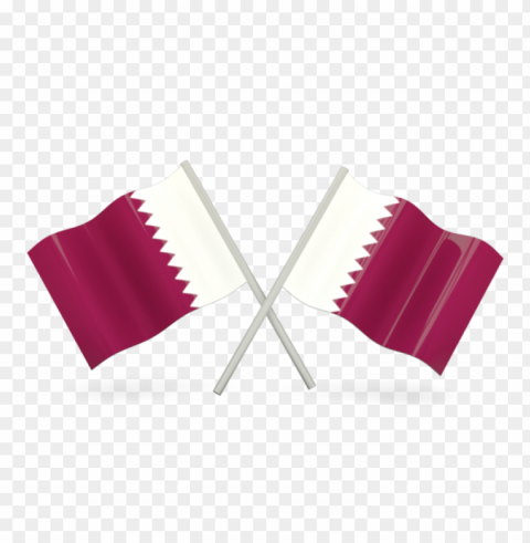 free two qatar flags on poles icon Clear Background PNG Isolated Graphic