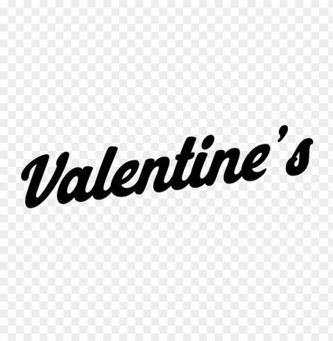 free valentine's black text word PNG images for personal projects