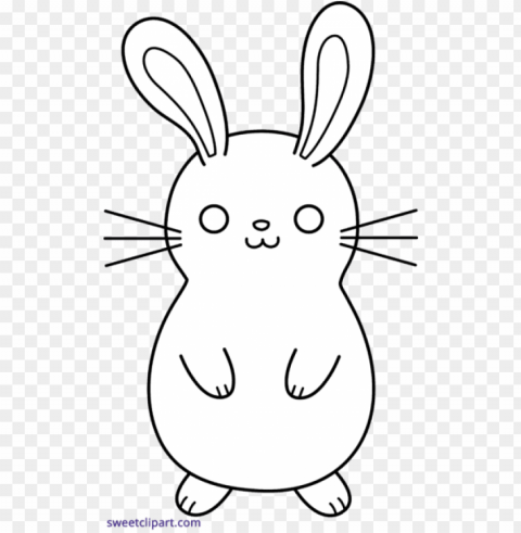 freeuse download bunny clipart black and white - bunny clipart cute black and white Background-less PNGs