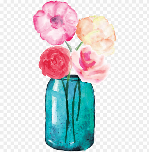 freeuse stock lauren baxter flowers in a mason jar - flower in jar PNG photo with transparency