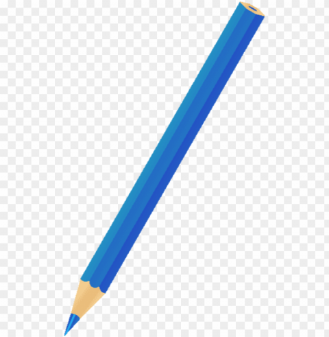 freeuse stock pencil icon svg public domain colorpencilblue - icon Isolated Artwork on Transparent Background PNG