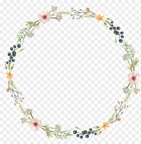 fresh light flower hand painted garland decorative - portable network graphics Clear background PNGs