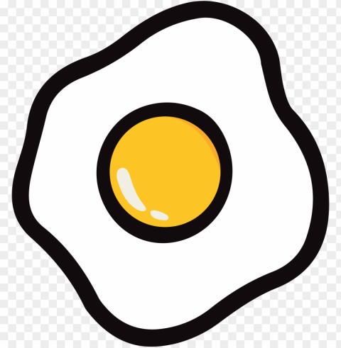 fried egg food clear background Isolated Character on Transparent PNG