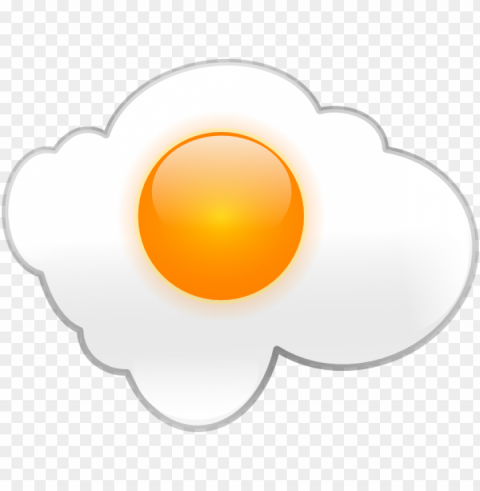 fried egg food hd Isolated Design Element on Transparent PNG