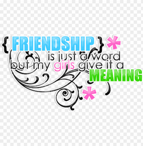 friendship word PNG Image with Isolated Artwork