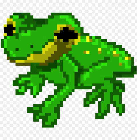 frog - pixel art Isolated Subject in HighResolution PNG