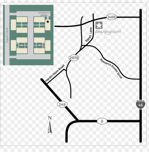 from i 45n take the fm 1488 exit go west on fm 1488 - diagram Clear Background PNG Isolated Element Detail