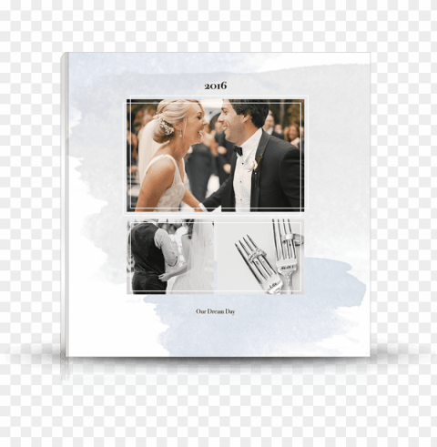 front photo book cover designed for engagements and PNG pictures with alpha transparency
