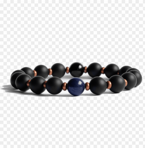 frosted onyx & lapis lazuli with copper spacers - bead PNG Image with Isolated Graphic Element