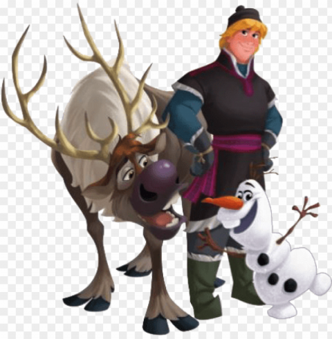 frozen clip art of anna elsa kristoff olaf and sven - frozen kristoff y olaf Isolated Graphic on Clear Background PNG