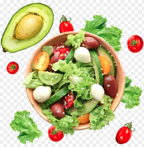 fruit and veggie salad - salad PNG Graphic with Transparency Isolation