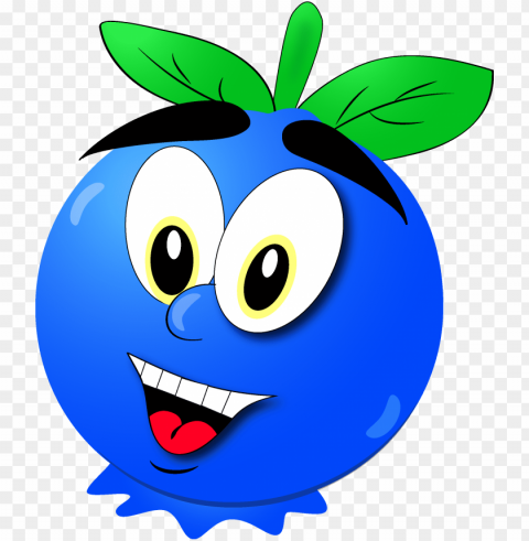 fruit salad blueberry balloon shooter dart shooting - cartoon blueberry Isolated Illustration with Clear Background PNG