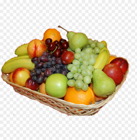 fruits basket - basket of fruits Clean Background Isolated PNG Design