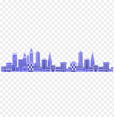 ftestickers clipart cartoon city citylife blue white - skyline High-resolution PNG PNG transparent with Clear Background ID f6c96d2f