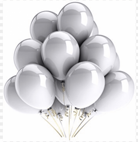 ftestickers silver latex balloons freetoedit - white happy birthday balloons HighResolution PNG Isolated Illustration PNG transparent with Clear Background ID 8a7018da