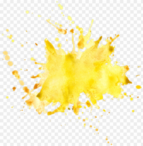 ftestickers watercolor brushstroke splatter yellow - darkness Clear PNG file
