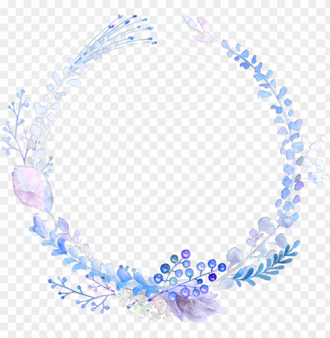 ftestickers watercolors frame wreath flowers floralwrea - watercolor painti Clean Background Isolated PNG Object