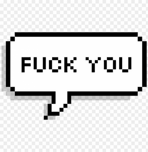 #fuckyou #fuck #you #overlay #text #speech #icon #pixel - 8 bit speech bubble PNG transparent images for social media