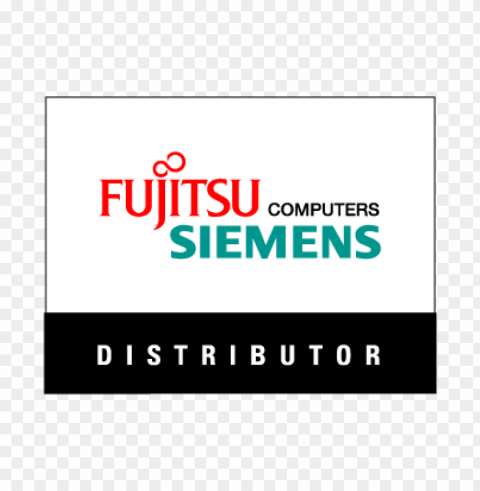 fujitsu siemens distributor vector logo Transparent background PNG stock