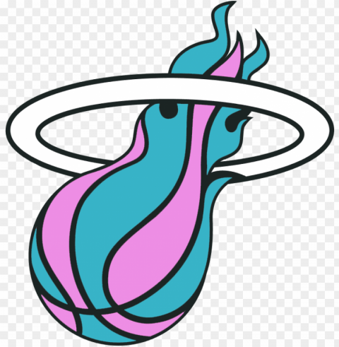 full size - miami heat pink logo PNG for online use