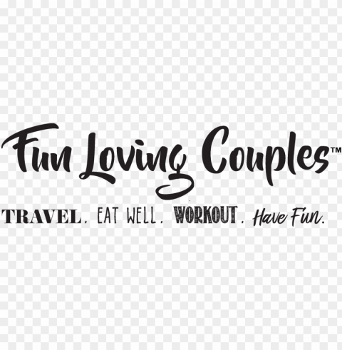 fun loving couples - calligraphy Isolated Subject in HighQuality Transparent PNG