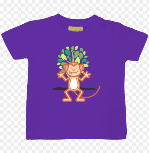 funny monkey baby t-shirt - infant Isolated Design Element in Clear Transparent PNG