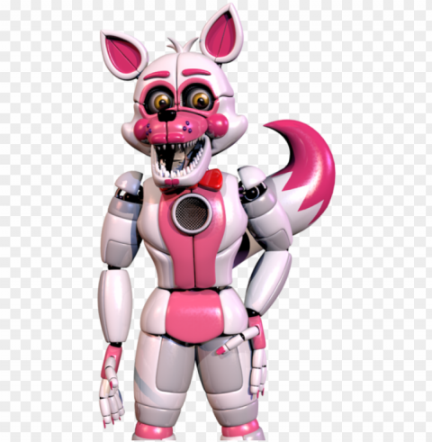 funtime foxy - cartoo Isolated Subject with Clear PNG Background