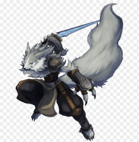 furry wolf with sword PNG Image Isolated with HighQuality Clarity