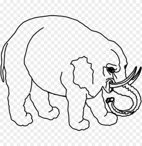 gajah kartun vektor hitam Clear image PNG