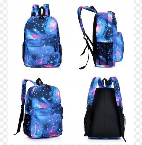 Galaxy School Bags Isolated Element In Transparent PNG