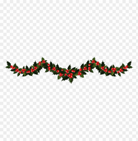 garland christmas red Transparent PNG Isolated Graphic Design