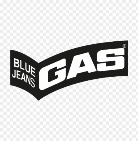 gas blue jeans logo vector PNG Illustration Isolated on Transparent Backdrop