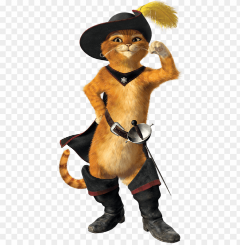 'gato con botas shrek 2' - puss in boots Isolated Object on Clear Background PNG PNG transparent with Clear Background ID a47352ba