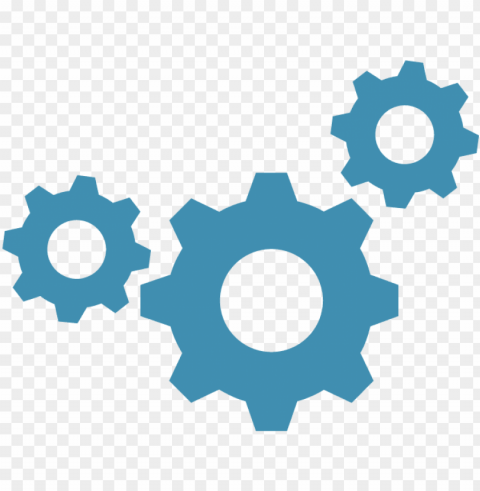 gears icon - technical services icon Isolated Character in Clear Background PNG