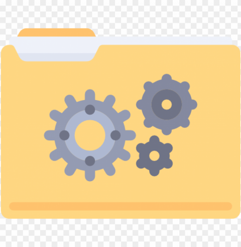 gears settings folder icon Clear pics PNG