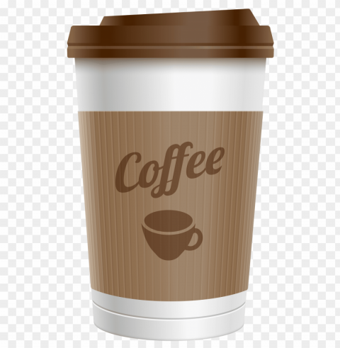 generic plastic coffee mug Isolated PNG Element with Clear Transparency