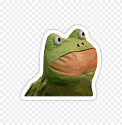 Get Out Frog Sticker Transparent Background Isolated PNG Design Element