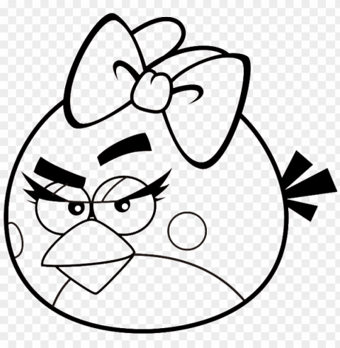 girl angry birds coloring pages Transparent design PNG PNG transparent with Clear Background ID d2ea957d