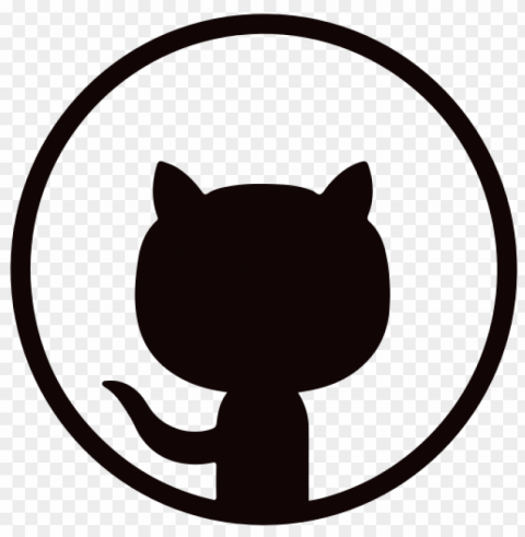github logo file PNG Isolated Object on Clear Background