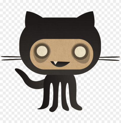 github logo photo PNG Isolated Illustration with Clear Background