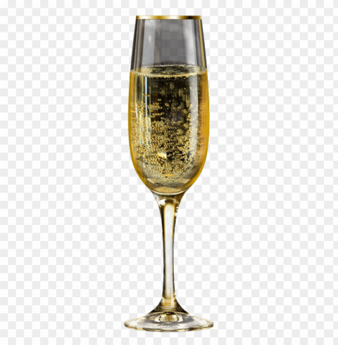 glass of champagne bubbles PNG cutout