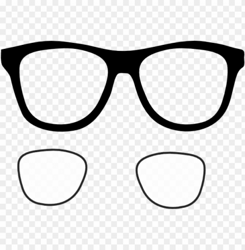 glasses frames clipart Transparent Background Isolated PNG Character