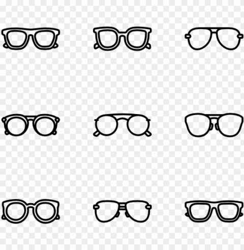 glasses icon vector Free PNG images with transparent layers compilation