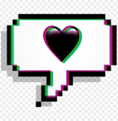 #glitch #message #heart #black #blackheart #love #cool - aesthetic tumblr sticker PNG images with no background needed
