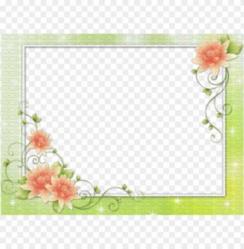 glitter frame - border flower design PNG transparent elements package PNG transparent with Clear Background ID 29f499df