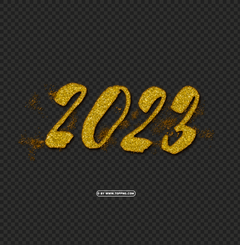 glitter gold 2023 text HighResolution Transparent PNG Isolated Graphic