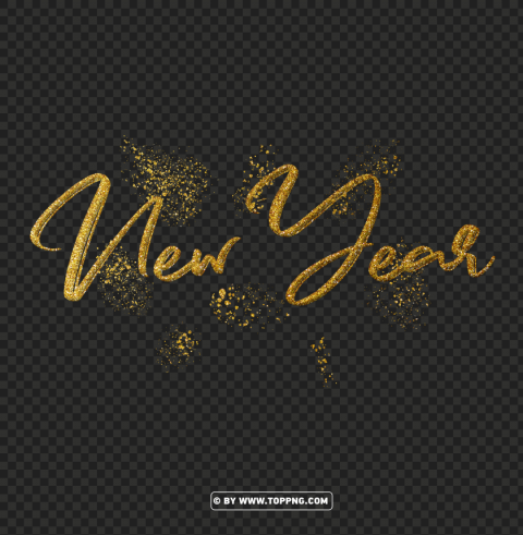 glitter gold new year free download PNG with Isolated Transparency - Image ID 1f488623